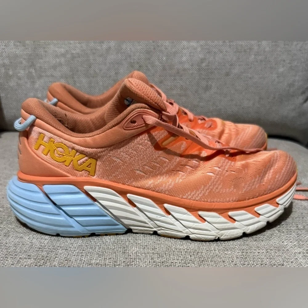 Hoka Women's Orange and Blue Athletic Shoes